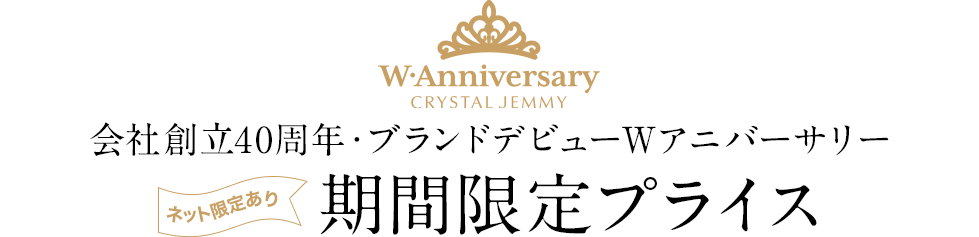 会社創立40周年・ブランドデビューWアニバーサリーネット限定あり期間限定プライス