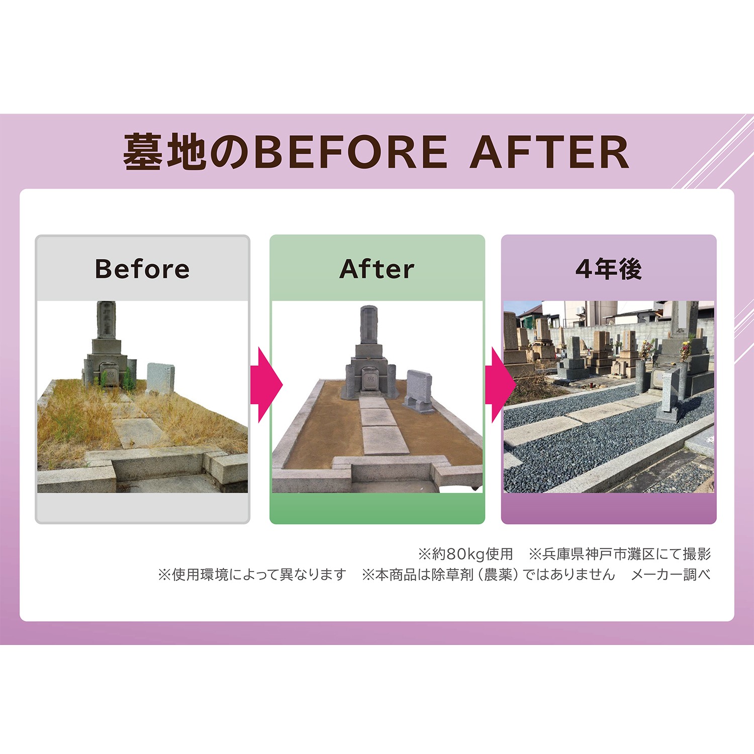 敷くだけで簡単に
雑草の発生を抑制！
固めない防草サラサラさん
２袋セット