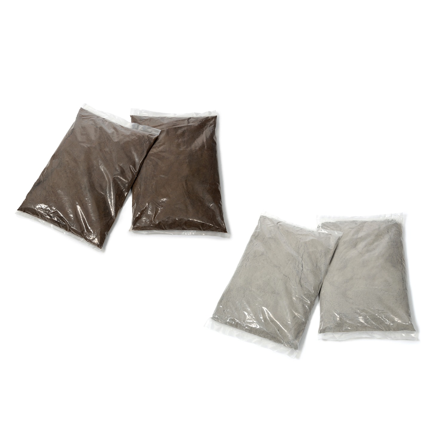 お好みの色を２つ選べる！
敷くだけで簡単に
雑草の発生を抑制！
固めない防草サラサラさん
４袋セット