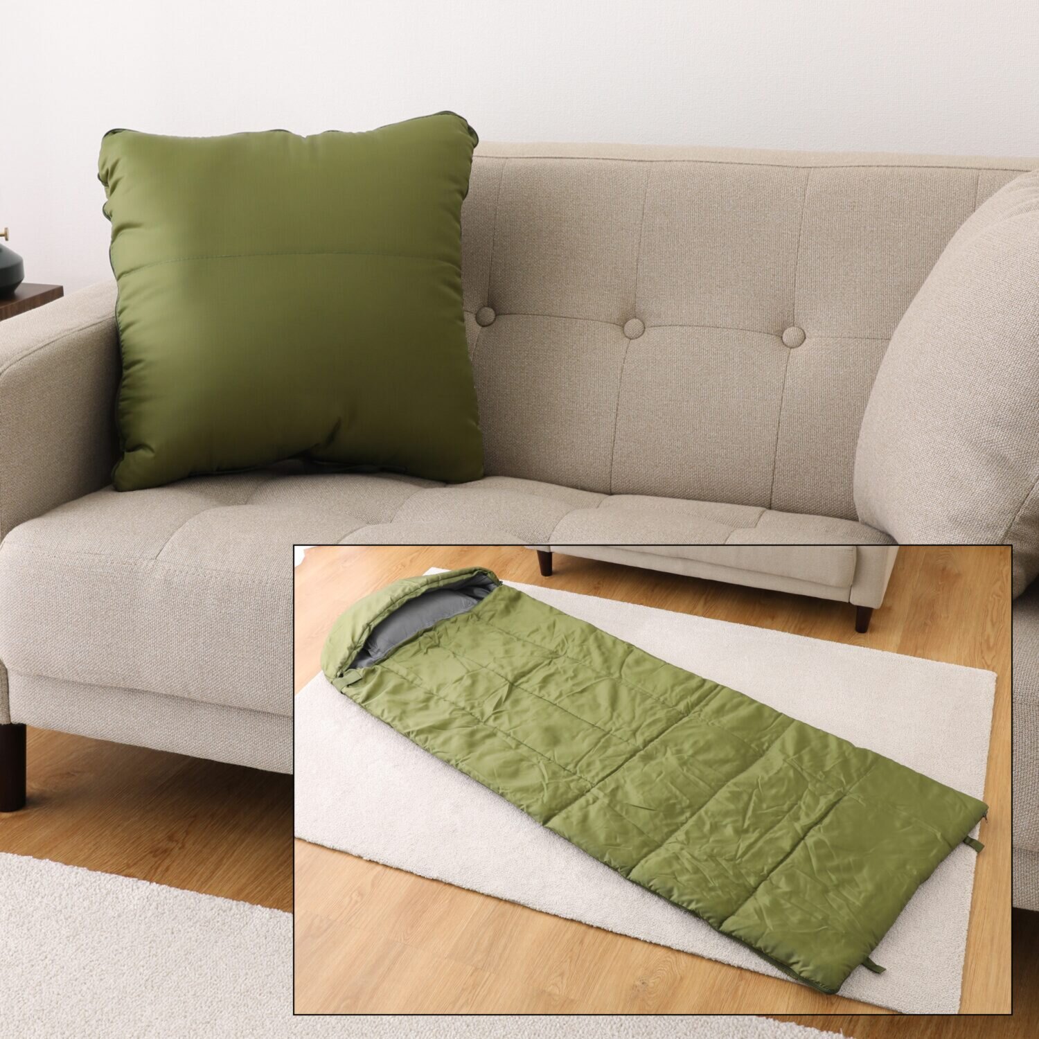 ＳＯＮＡＥＮＯ 備えをライフスタイルに クッション型 多機能寝袋