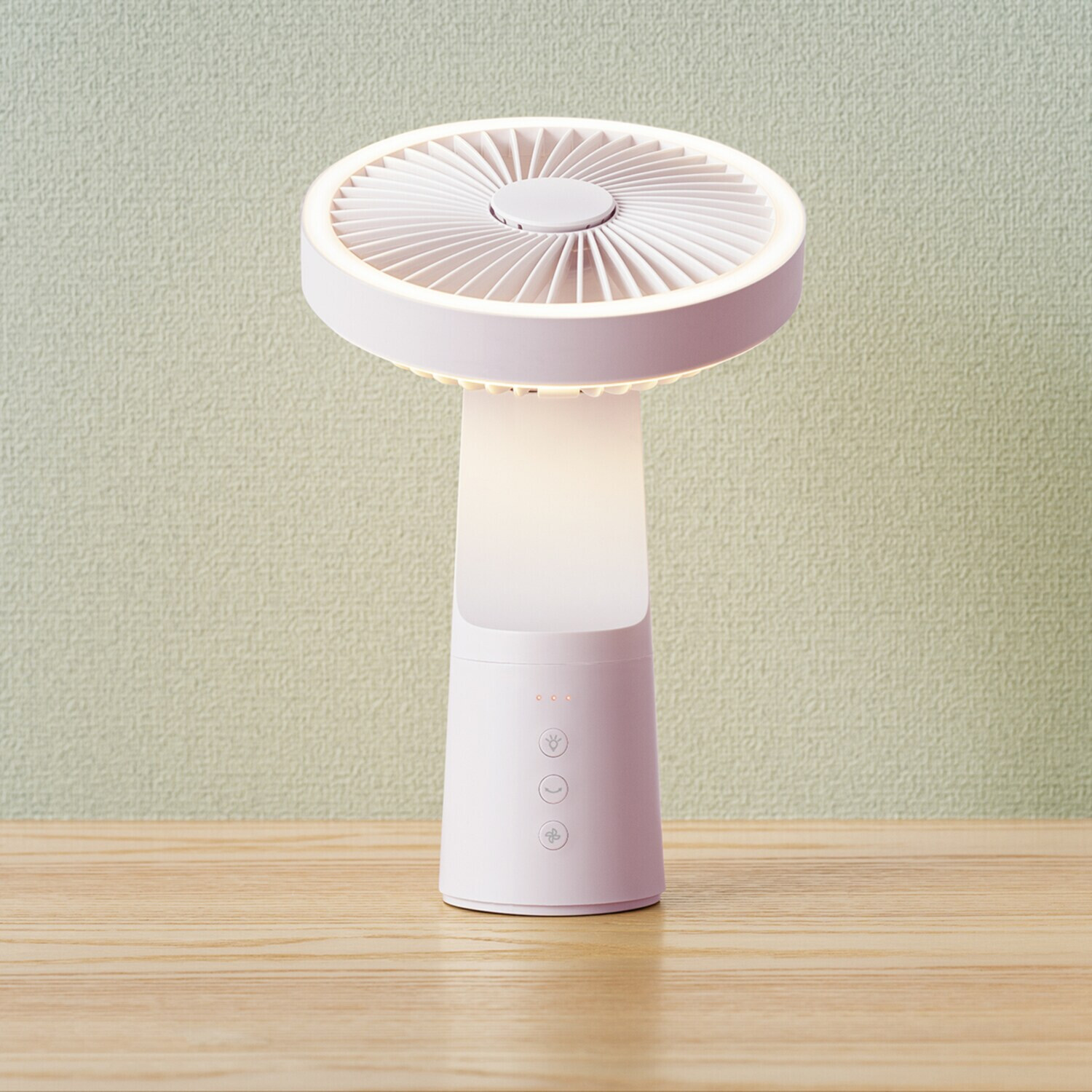 扇風機、ＬＥＤライト、モバイルバッテリー ３つの機能を融合！ 充電式　ＬＥＤ マルチポータブルファン ＤＦ−Ｔ２２３３