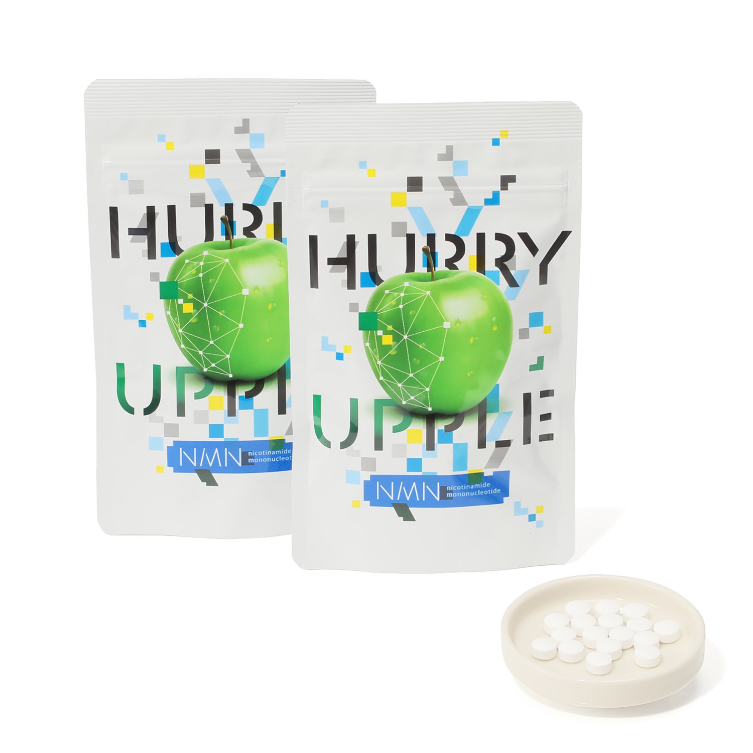 注目成分ＮＭＮ配合 美容・健康サプリ “ハリー・アップル” ２袋セット 