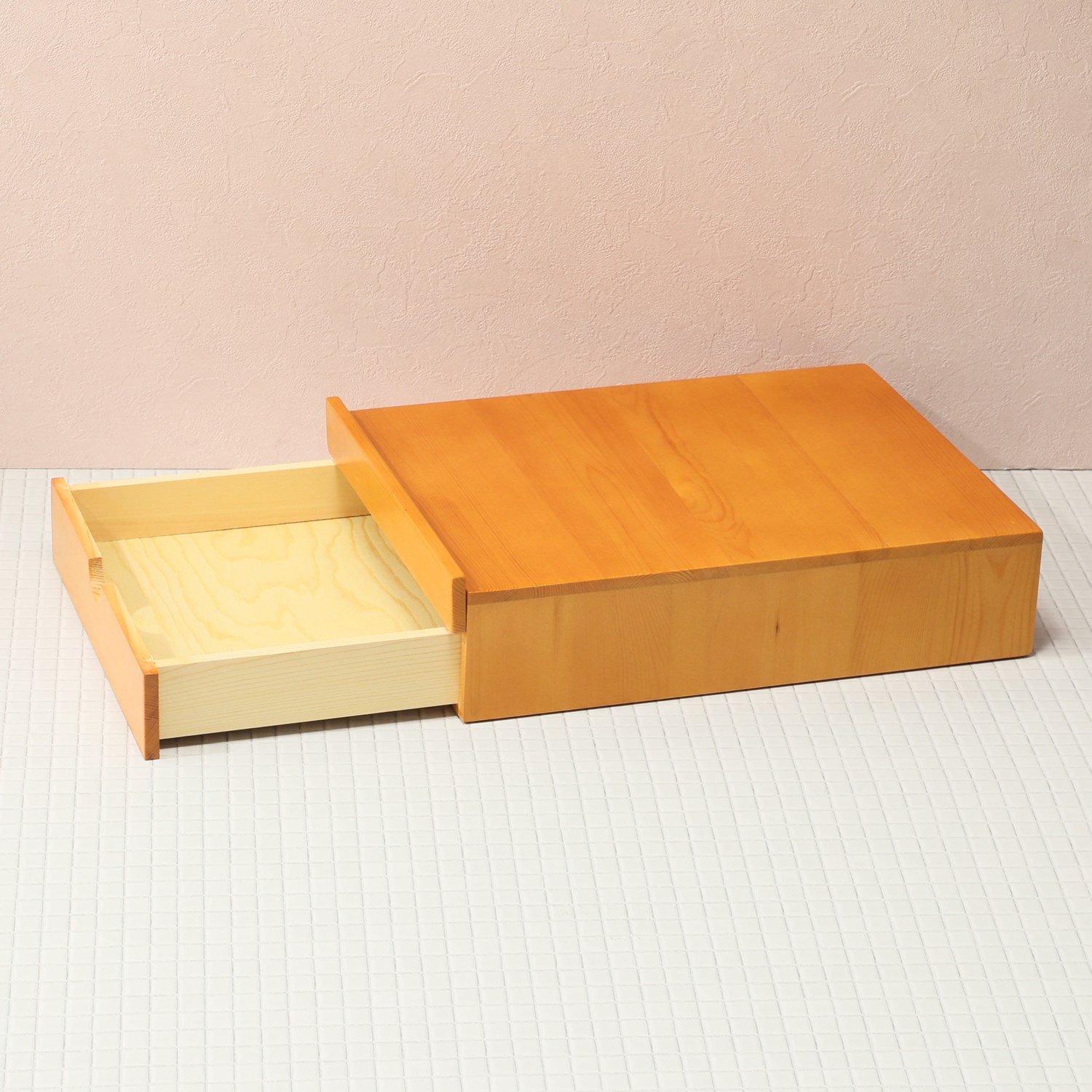 ＜幅３０ｃｍタイプ＞家電下スライドトレー 引き出し付 