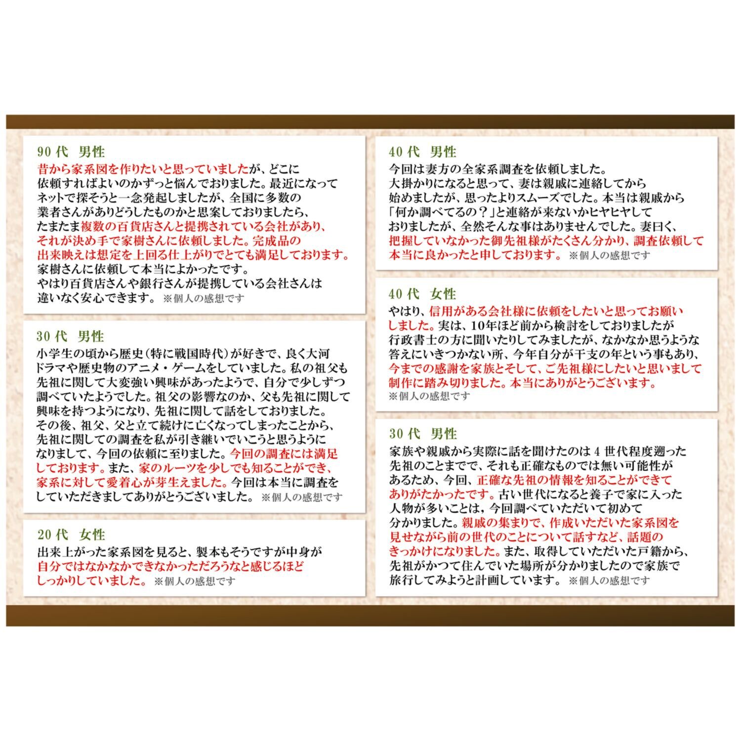 自分のルーツを辿り 家族の歴史に触れる 本格家系図セット お申込みキット ＜全家系プラン＞