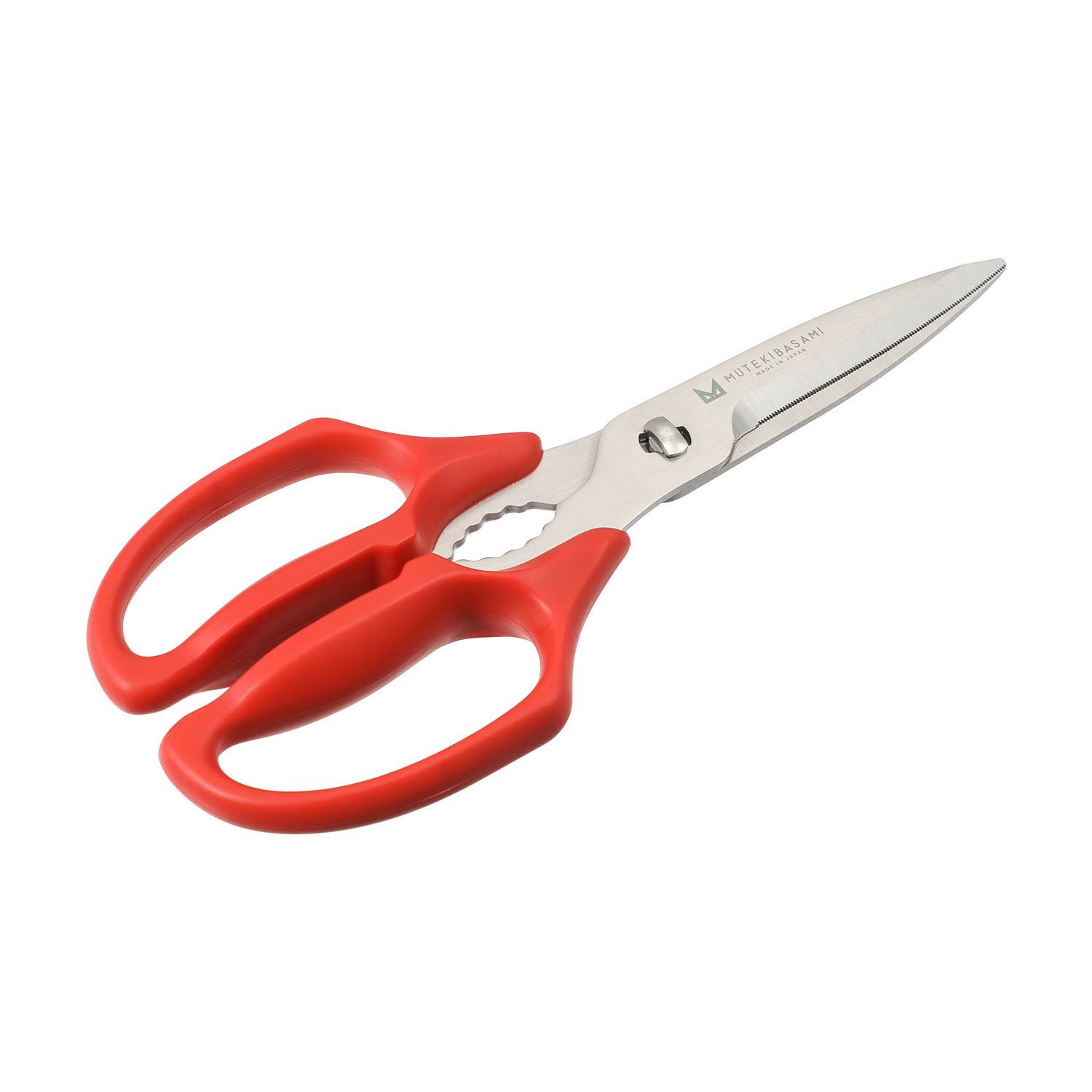 Ｗギザ刃で食材をホールド 冷凍肉にも食い込む！ ムテキバサミ