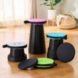 パッと出してサッと座れる １１段階高さ調整可...