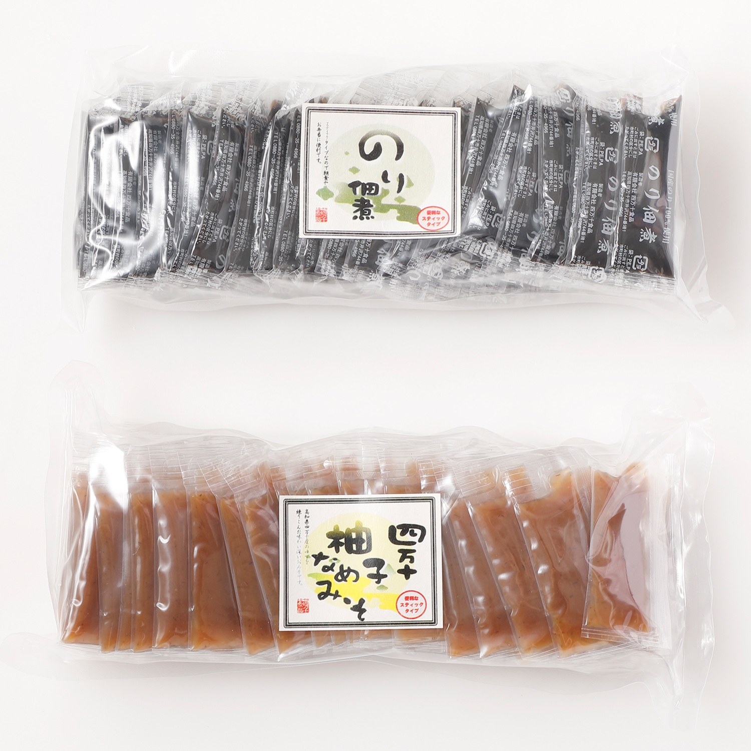 高知　四万十食品 国産のり佃煮＆柚子味噌 スティックタイプ