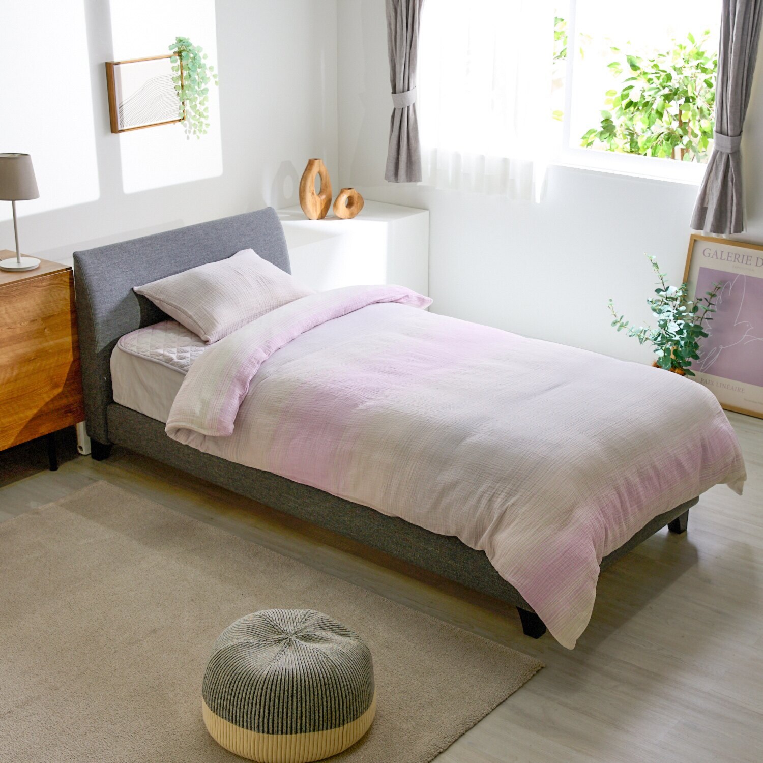 ｎｉｓｈｉｋａｗａ　西川 フワリーコットン カバーになる ６重ガーゼケット ＜セミダブル＞