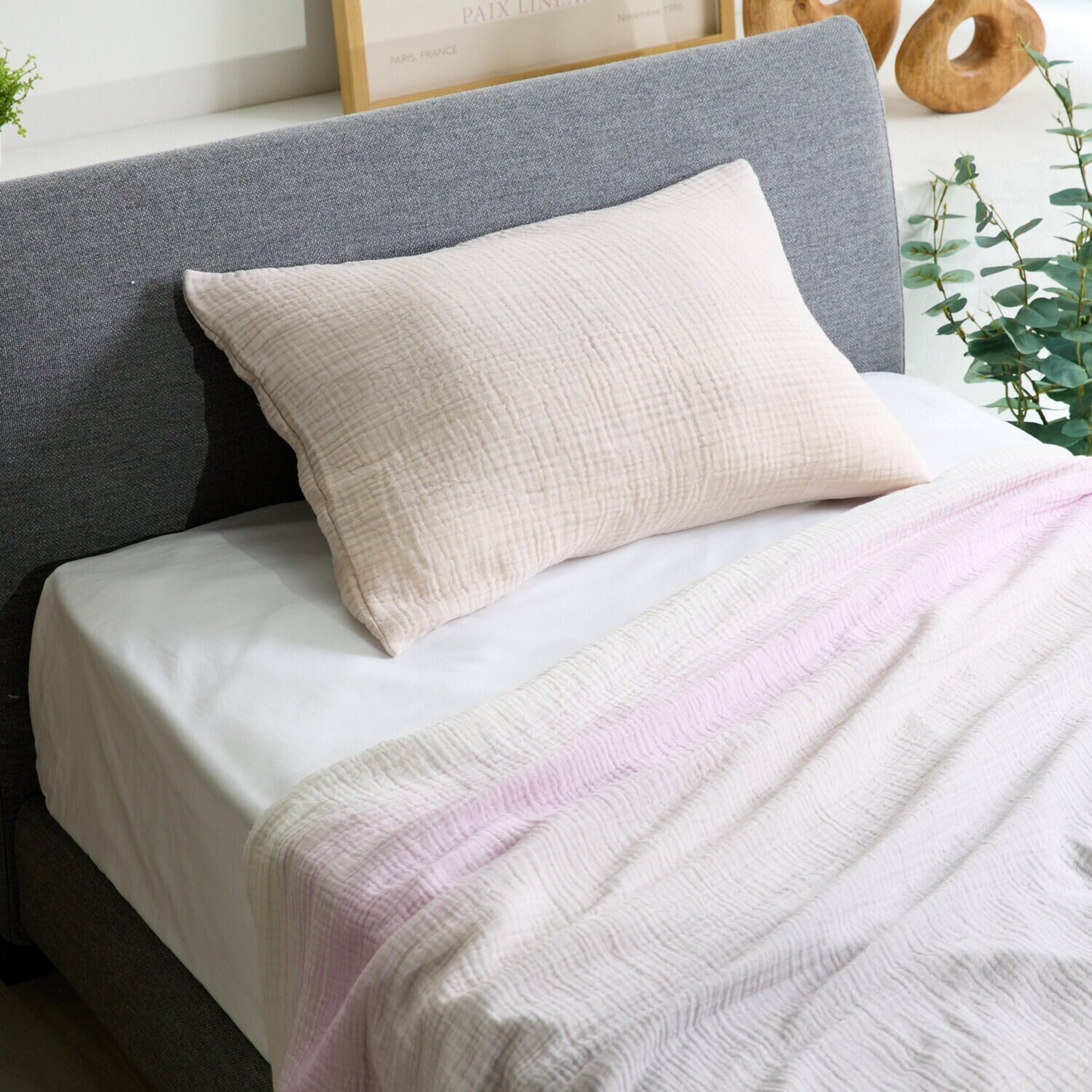 ｎｉｓｈｉｋａｗａ　西川 フワリーコットン ３重ガーゼ ピローケース