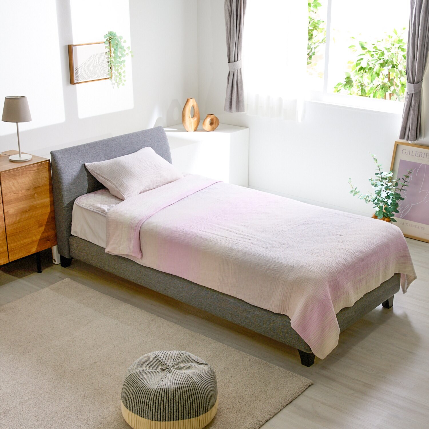 ｎｉｓｈｉｋａｗａ　西川 フワリーコットン 抗菌わた入り ３重ガーゼ敷きパッド ＜シングル＞