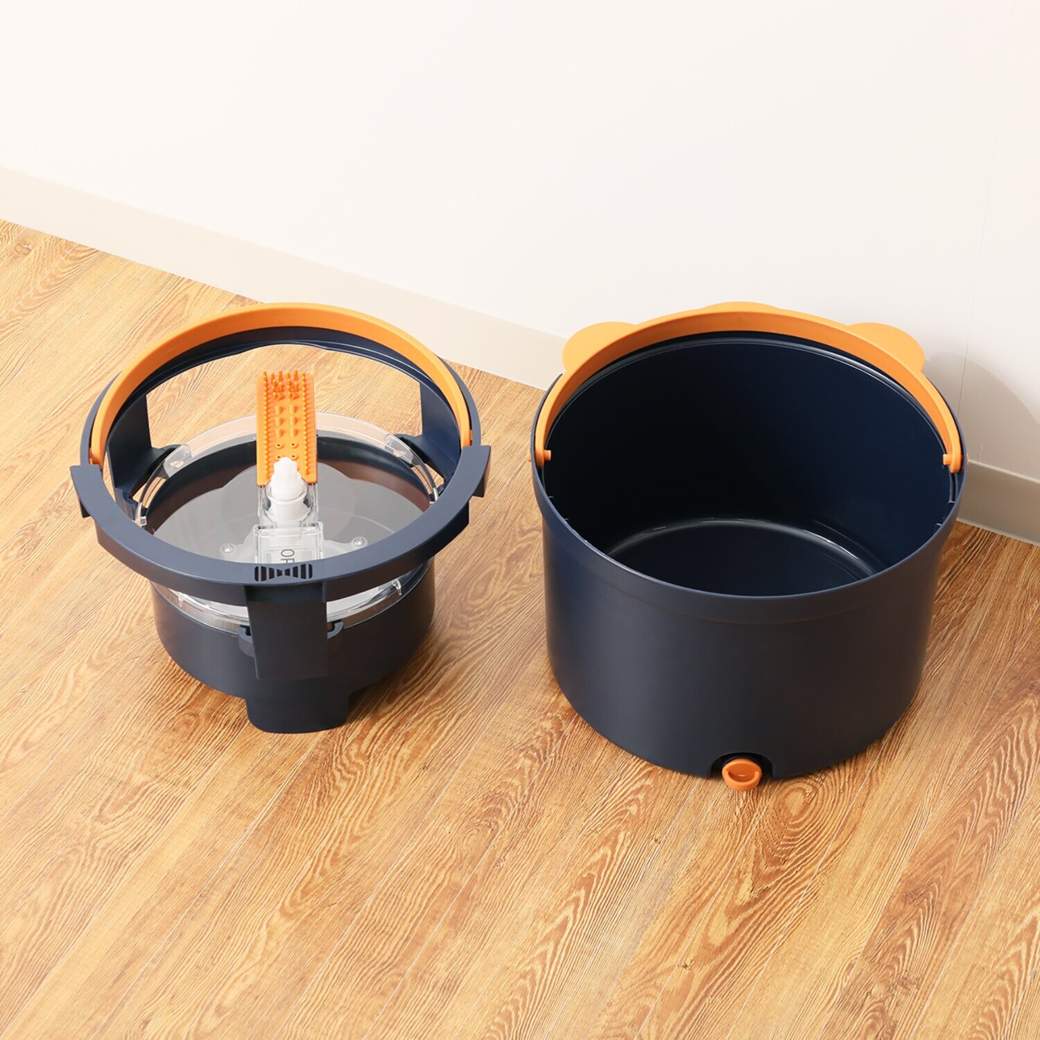 ビバライズ 汚れた水を分離！ 節水にも！ 回転マジカルモップ パッド５枚付セット