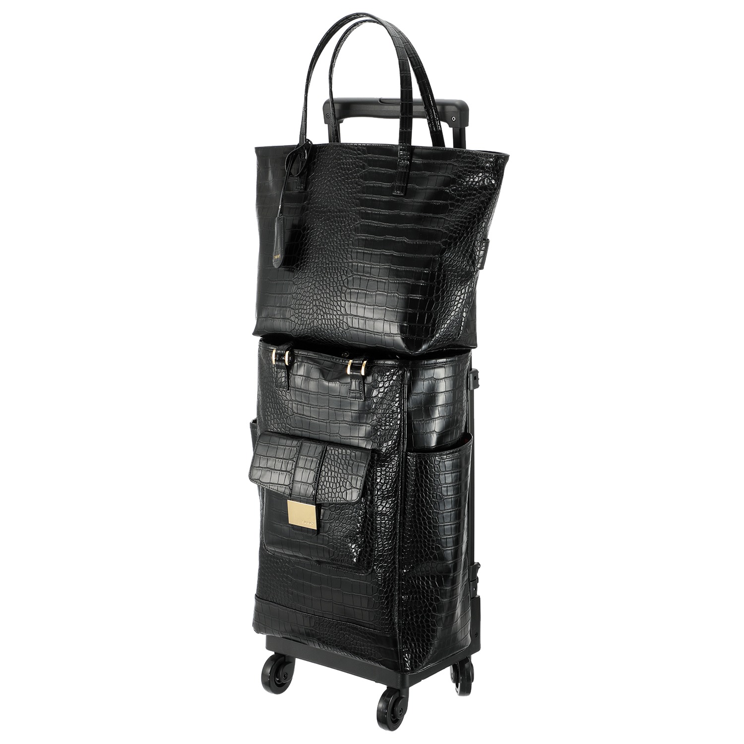 スワニー クロコダイル型押し サブバッグ