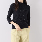 ドルチェ　ドンナ ＜イタリア製＞ スーパーストレッチ ドットジャガード ８分袖インナー