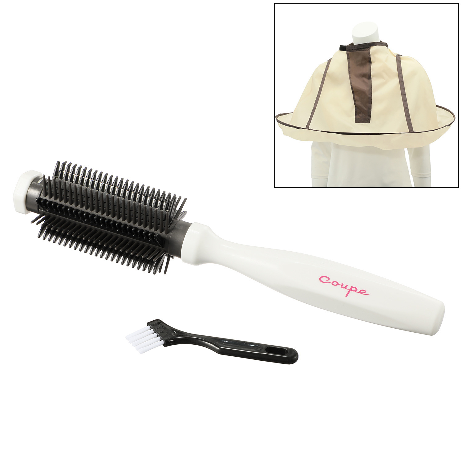 おうちで簡単！ ローリング型 ヘアカットレザー Ｃｏｕｐｅ（クープ） 散髪用ケープ付