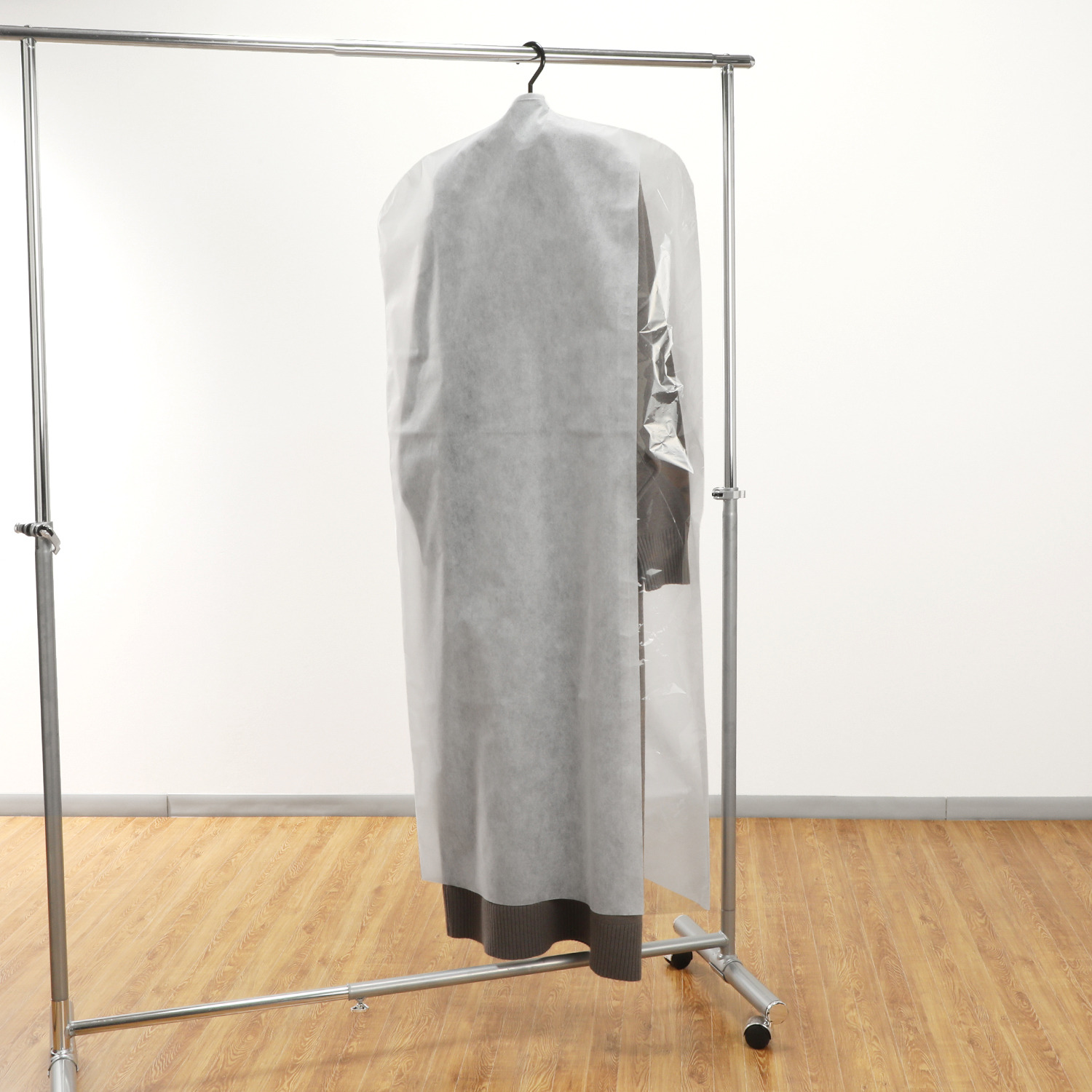 クラレトレーディング 消臭＆抗菌防臭！ ブロック式洋服カバー フィルム窓付き ＜ロング２２枚組＞