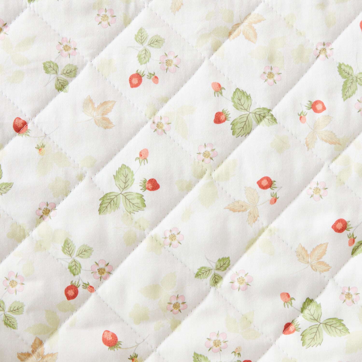 ウェッジウッド ワイルドストロベリー コットン１００％サテン ベッドスプレッド ＜シングル＞