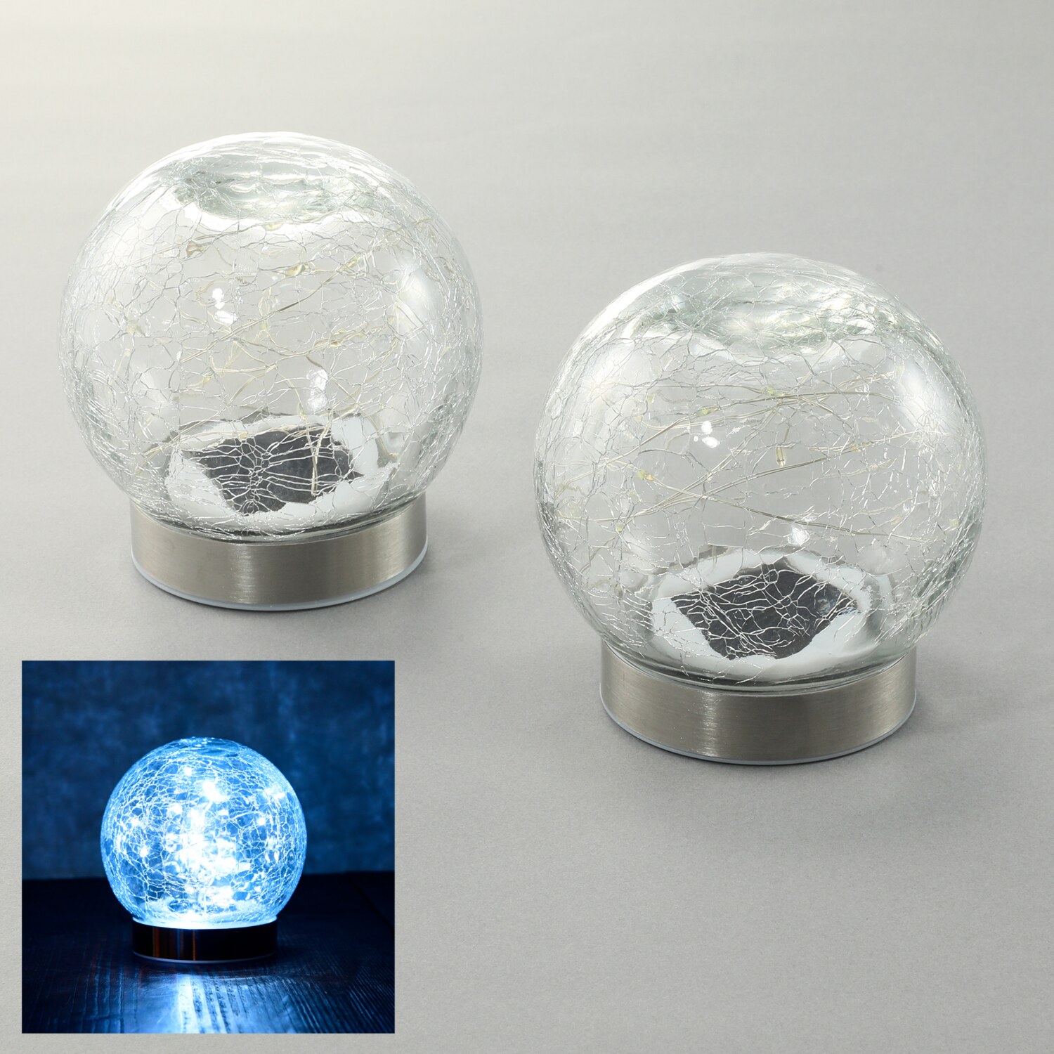 お庭やベランダを 手軽に美しくライトアップ ＬＥＤガーデン ソーラーライト ピッコロ　２個セット ＜球体＞