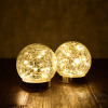 お庭やベランダを 手軽に美しくライトアップ ＬＥＤガーデン ソーラーライト ピッコロ　２個セット ＜球体＞