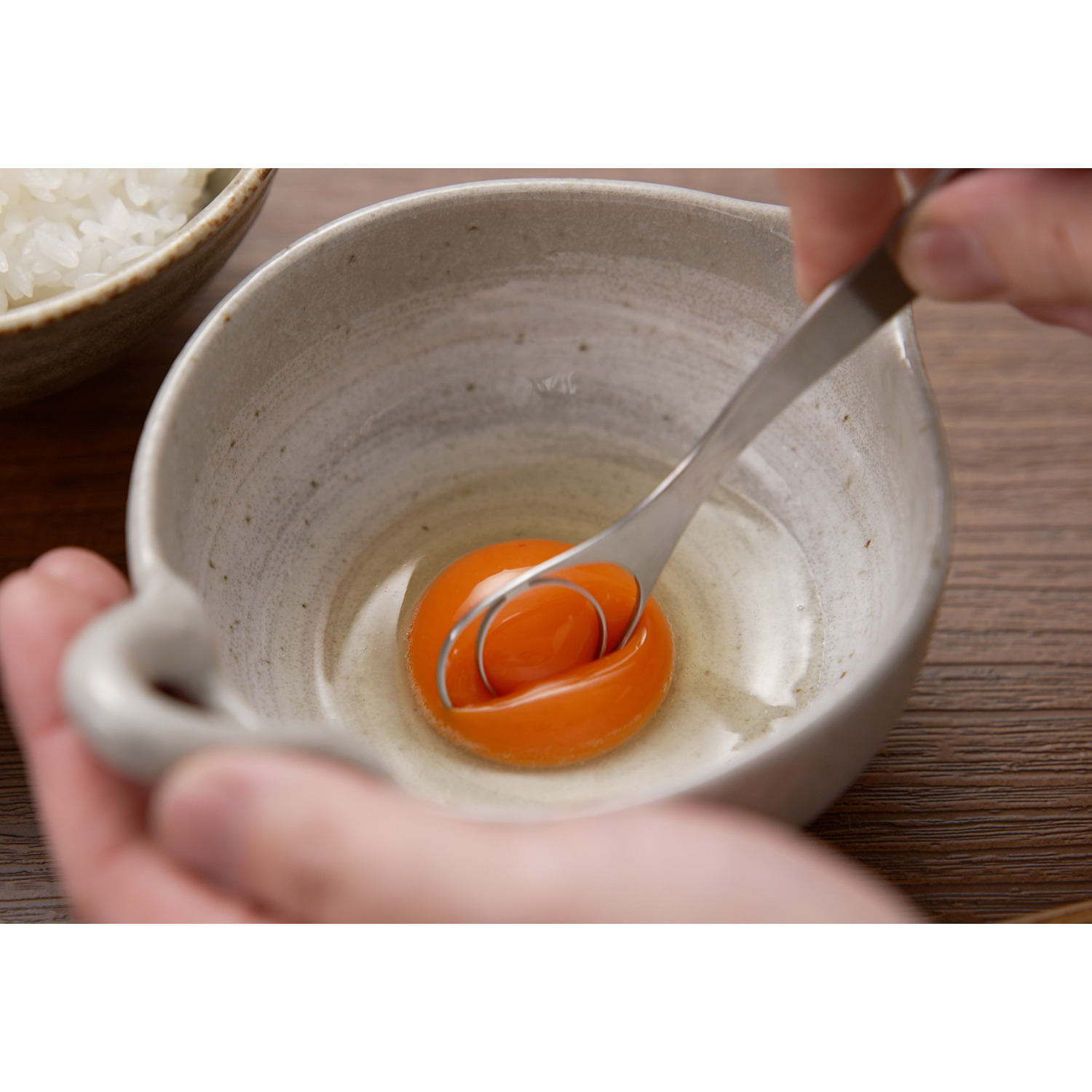 簡単・なめらかに 卵を溶きほぐす！ 匠技光る “ときここち” 専用シリコングリップ 特別セット＜左利き用＞