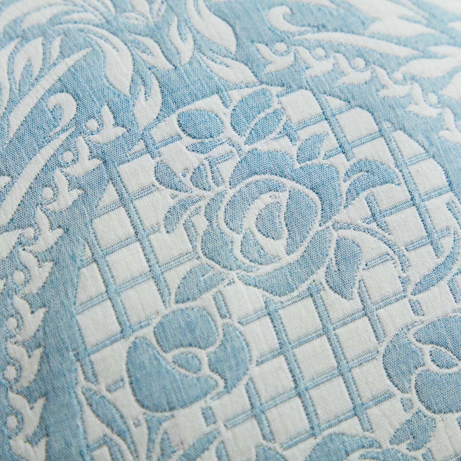 スワトウ刺しゅう協会 認定デザイン ジャガード織 コットンクッション