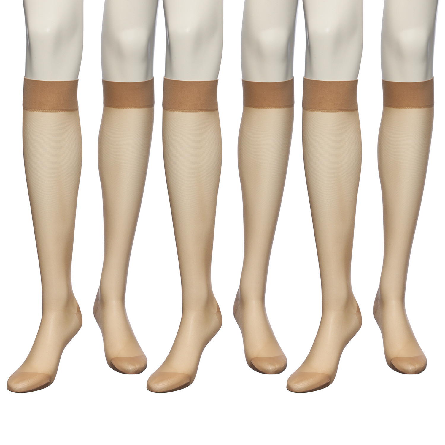 メディカルステイフィット 段階式着圧 ７０デニール ひざ下ストッキング 同色３足セット