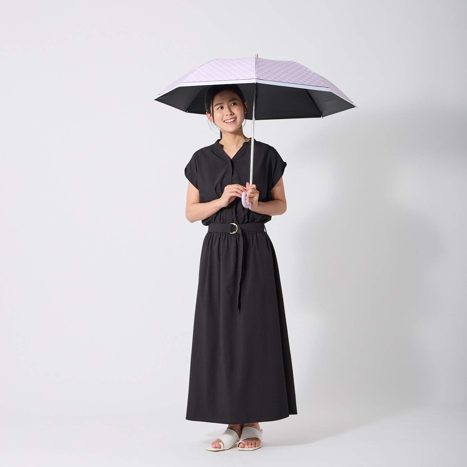 ミラ・ショーン 楽折晴雨兼用傘