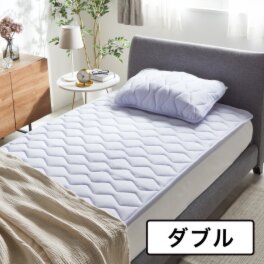 快眠博士 “ＺＥＰＰＩＮパイル 　Ｐｌｕｓ” 寝汗の吸水力が違う！ 爽やかコットンパイルの 日本製敷きパッド ＜ダブル＞