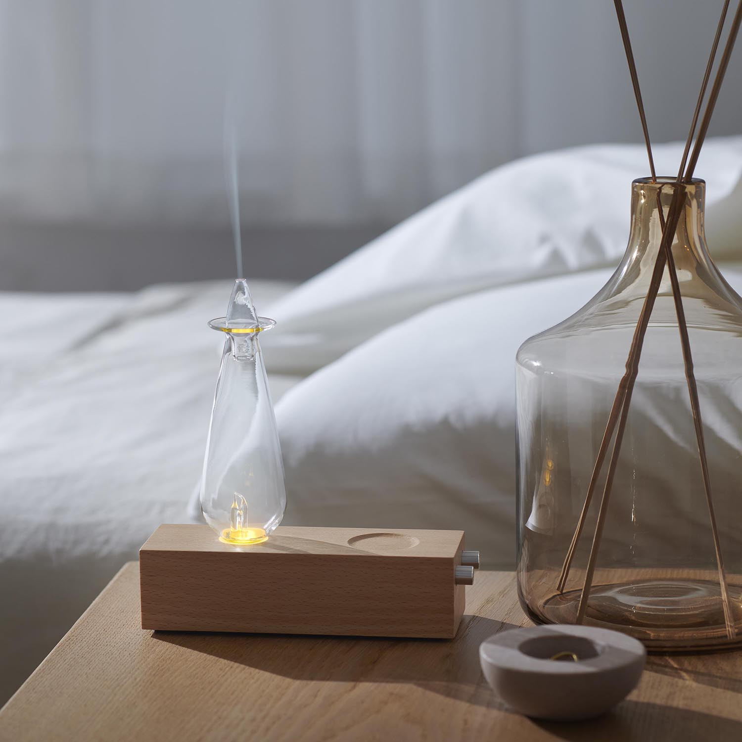 ｃｏｔｏｂｕｋｕ ランプ× アロマディフューザー ウッド 「生活の木社製」 ブレンド エッセンシャルオイル付 特別セット 