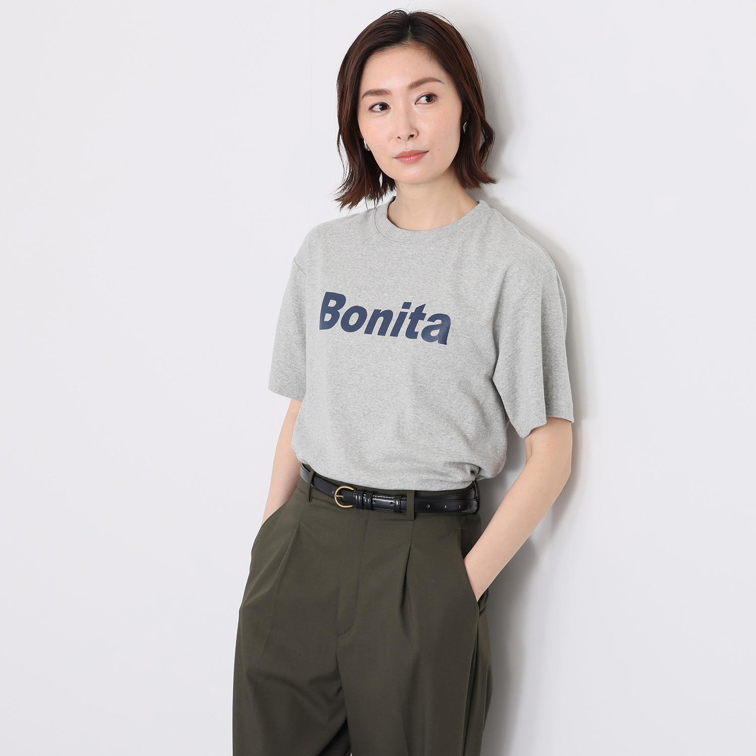 ラソエヌサーティスリー ディグリーズ デイリーに着たい ソフトな肌触り ロゴＴシャツ