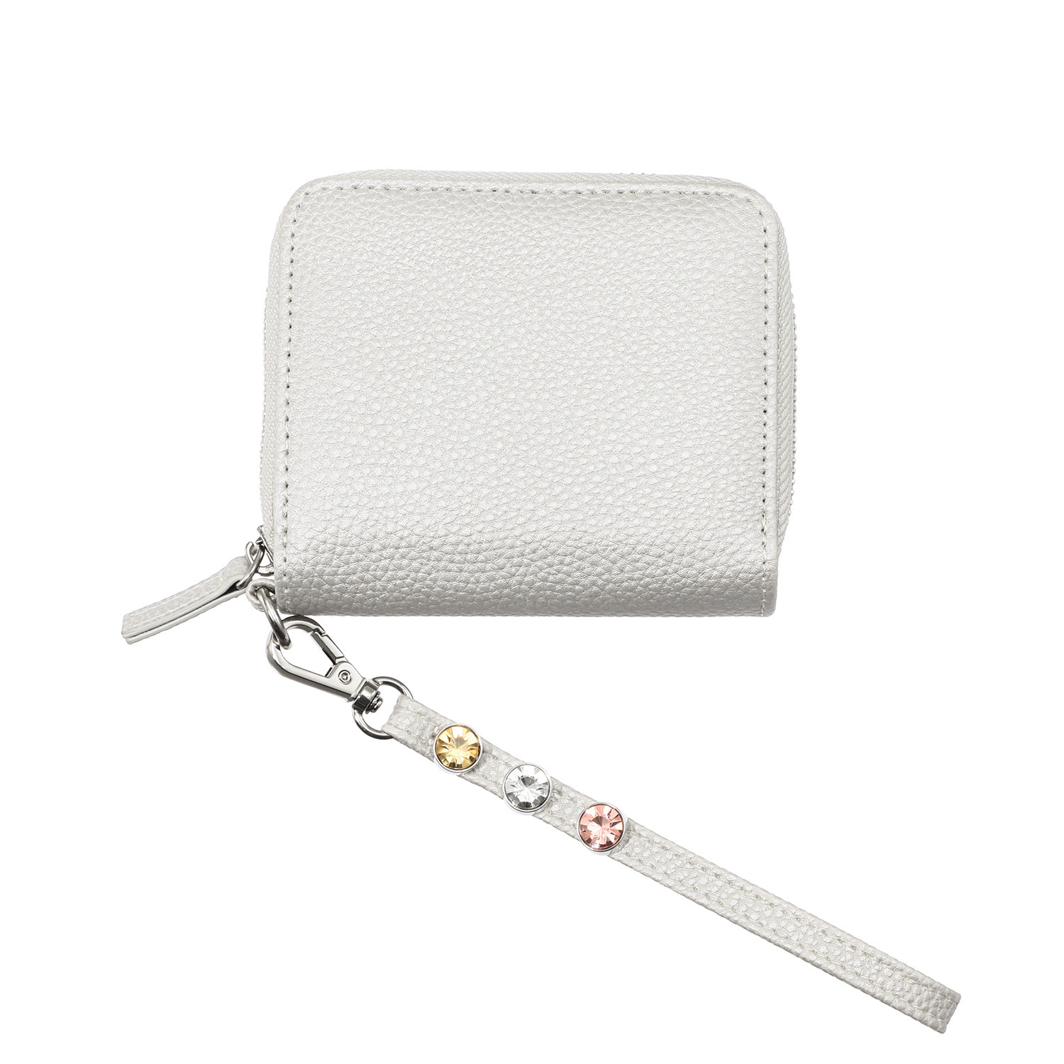 メイドバイスターズ スマートキーも入る 防犯対策多機能 コンパクトウォレット ＜ビジューモティーフ 　ハンドストラップ付＞