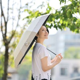 センテリオ バイカラーレース 晴雨兼用 折りたたみ日傘