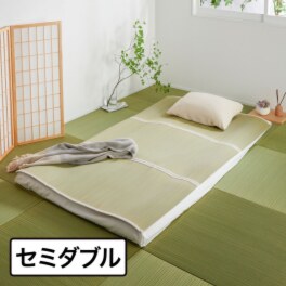 イケヒコ 国産無染色い草で さらり快適！ ミラクル敷きパッド ＴＡＴＡＭＩ ＜セミダブル＞