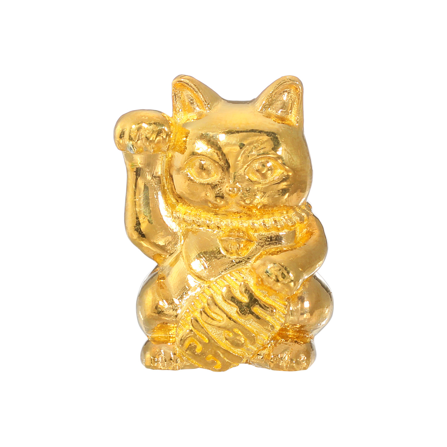 刻の黄金 純金 ６ｇＵＰ ミニチュア 招き猫置物