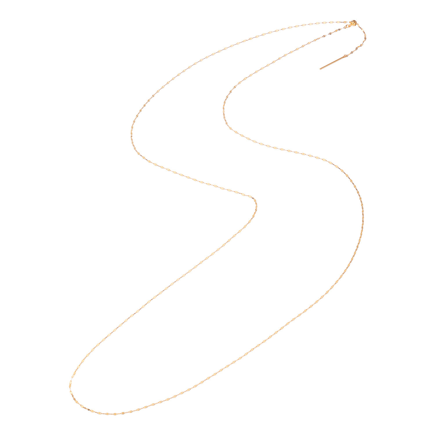 オーサムジュエリー “多彩なアレンジで 　おしゃれが自由自在” １８Ｋ ペタルチェーン スライドピンスルー ロングネックレス