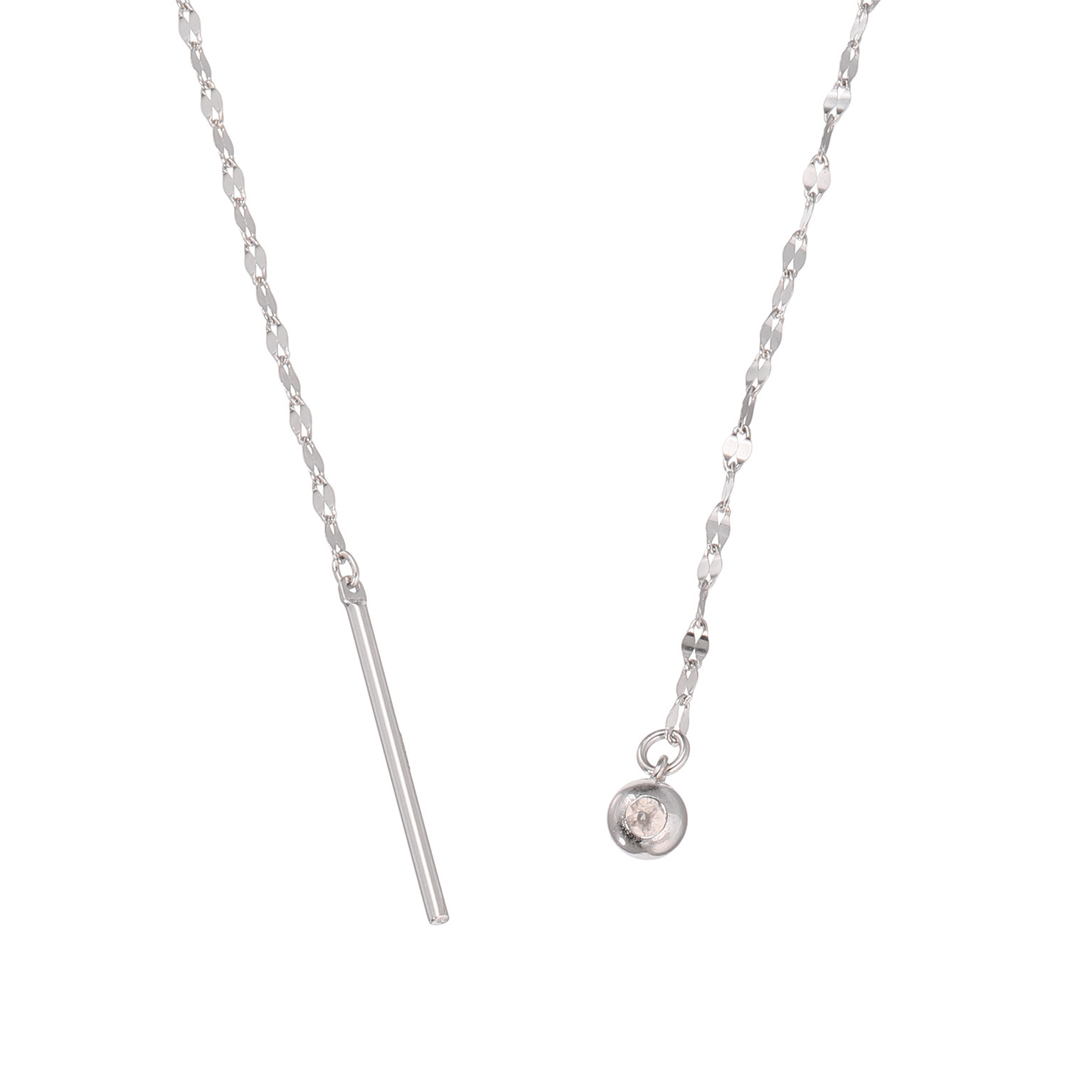 オーサムジュエリー “多彩なアレンジで 　おしゃれが自由自在” プラチナ８５０ ペタルチェーン スライドピンスルー ロングネックレス