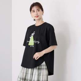 アリュメット プリーツ加工モティーフ Ｔシャツ