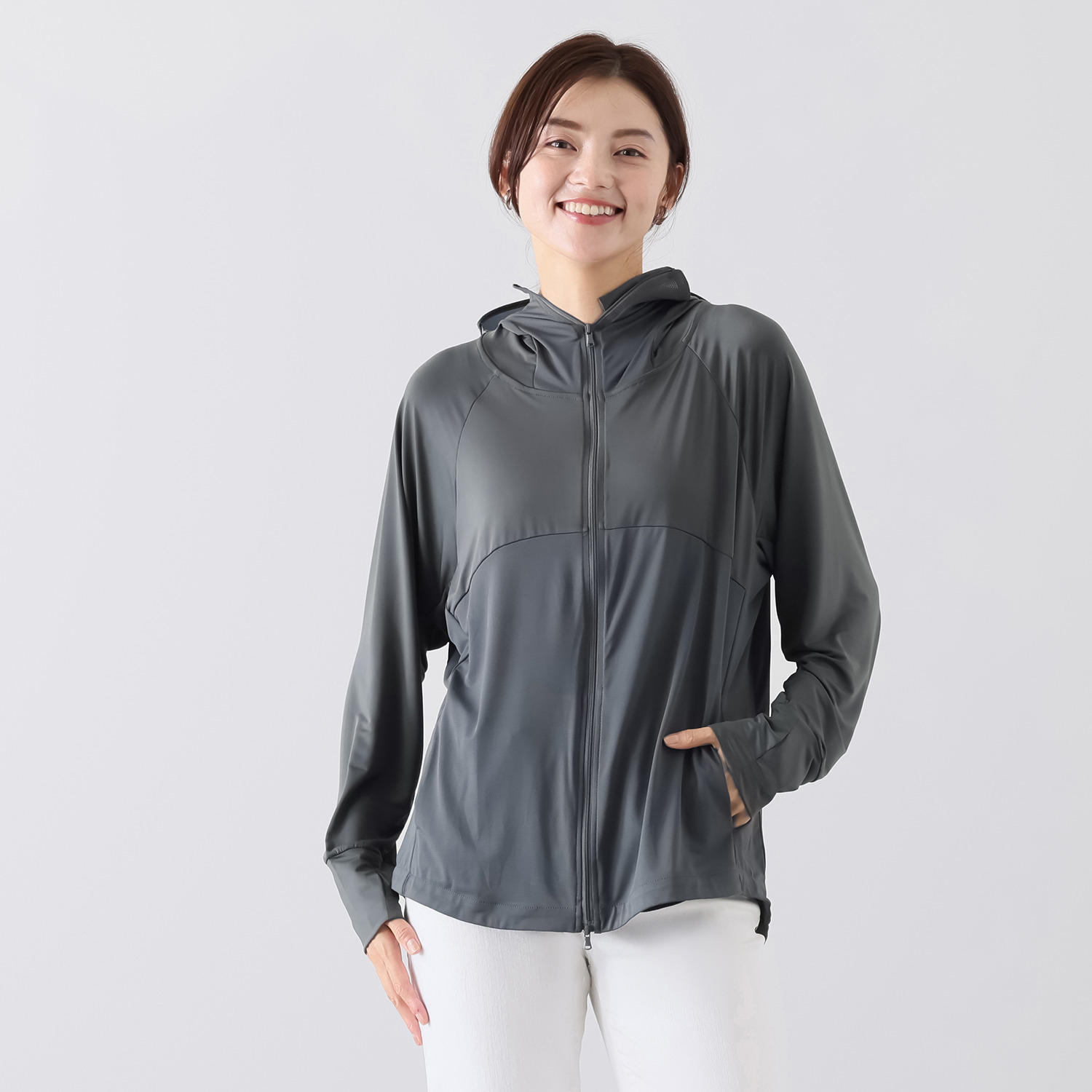 まるっとＵＶ対策 バリバリバリケード パーカー 目元対策シールドパネル付