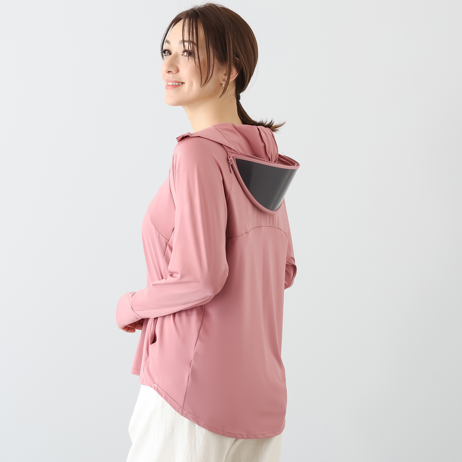 まるっとＵＶ対策 バリバリバリケード パーカー 目元対策シールドパネル付