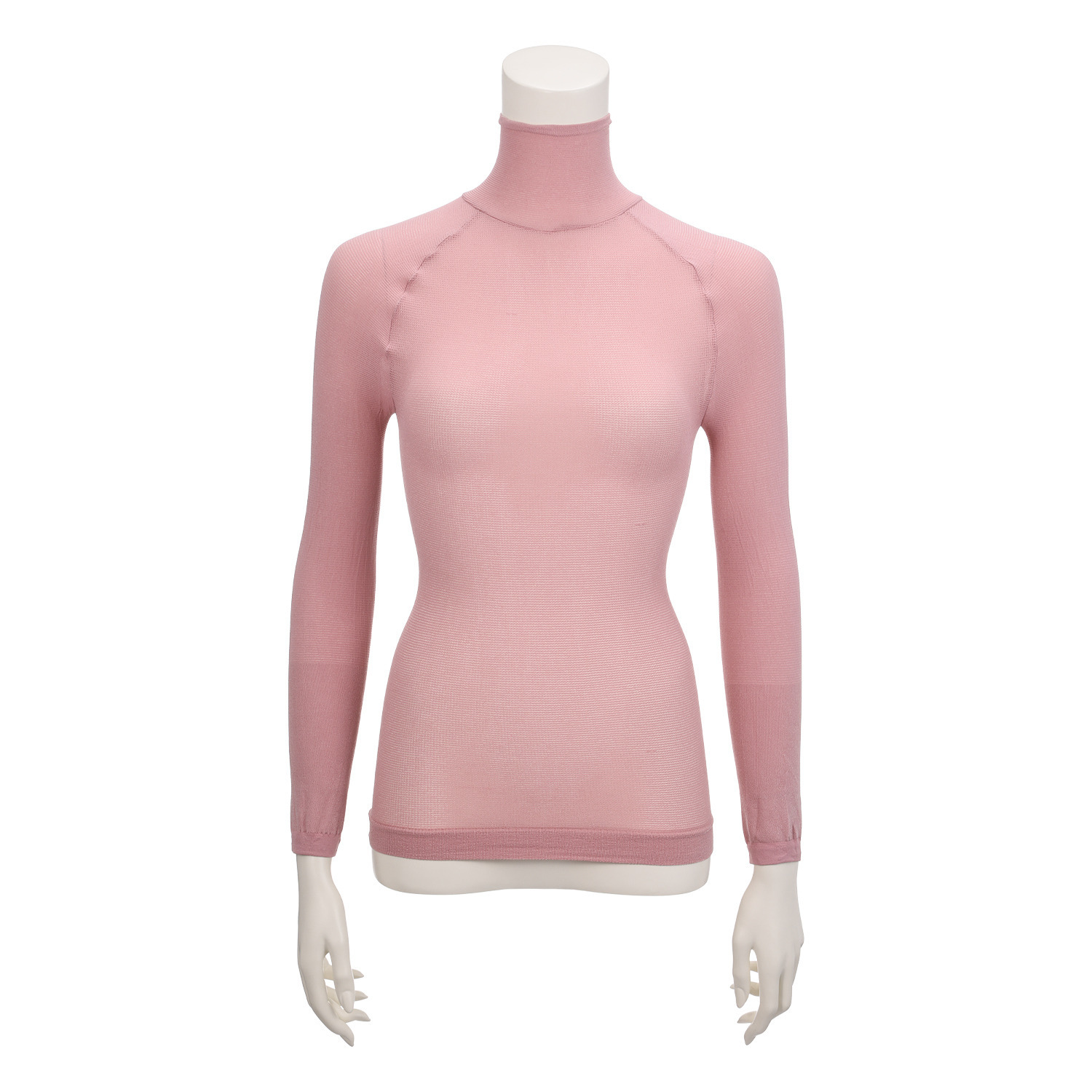 パフィールソフト 日本製 軽くて薄くて暖かい キュプラ混 ハイネック 長袖インナー２枚セット