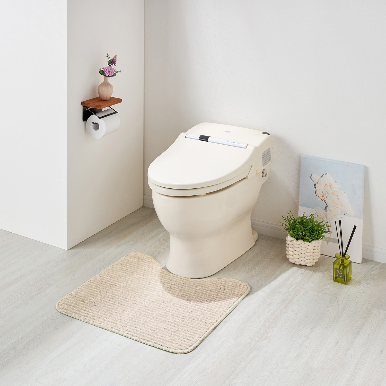 マジカルドライホーム 除湿・消臭・吸水 トイレマット 裏側防水機能付 ＜５５×６０ｃｍ＞