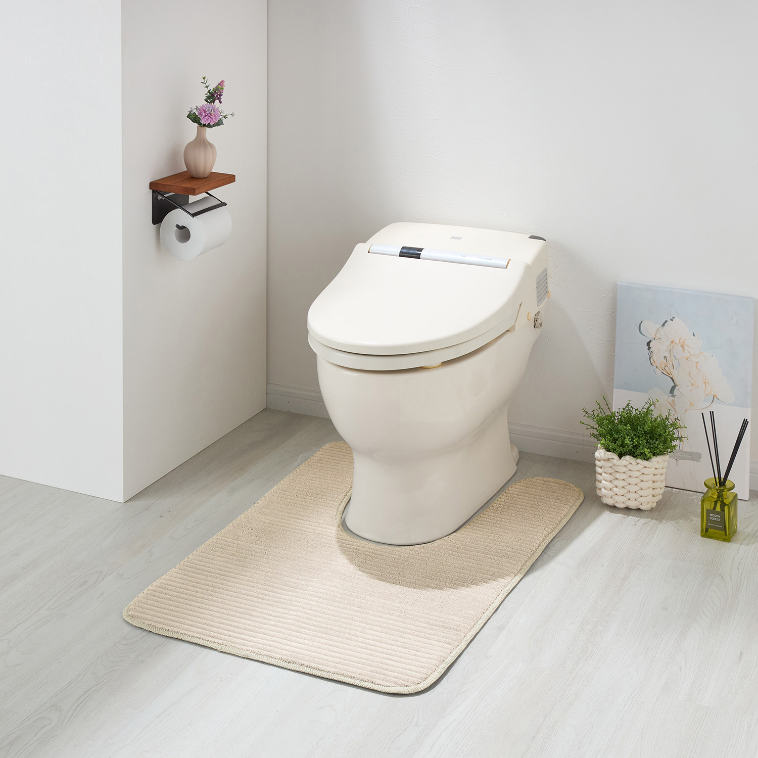 マジカルドライホーム 除湿・消臭・吸水 トイレマット 裏側防水機能付 ＜９０×６０ｃｍ＞