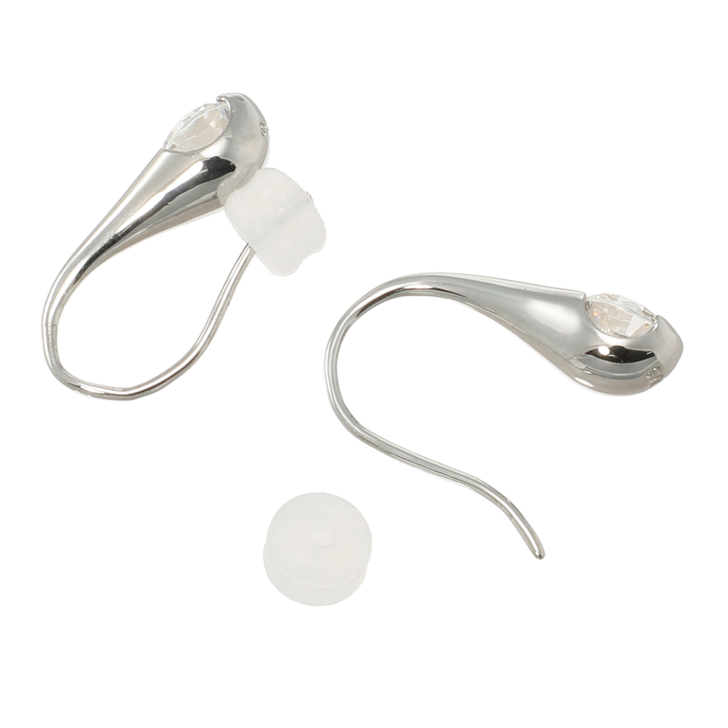 ステングレイス サージカルステンレス プレシオサ社製ＣＺ 雫モティーフ ソリティア ピアス／イヤークリップ