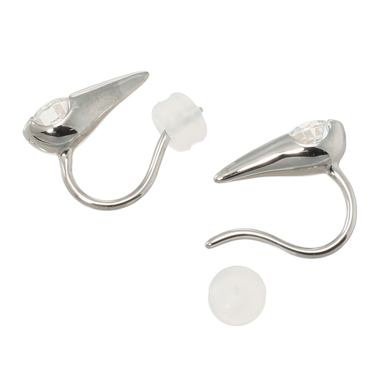 ステングレイス サージカルステンレス プレシオサ社製ＣＺ 雫モティーフ ソリティア ピアス／イヤークリップ