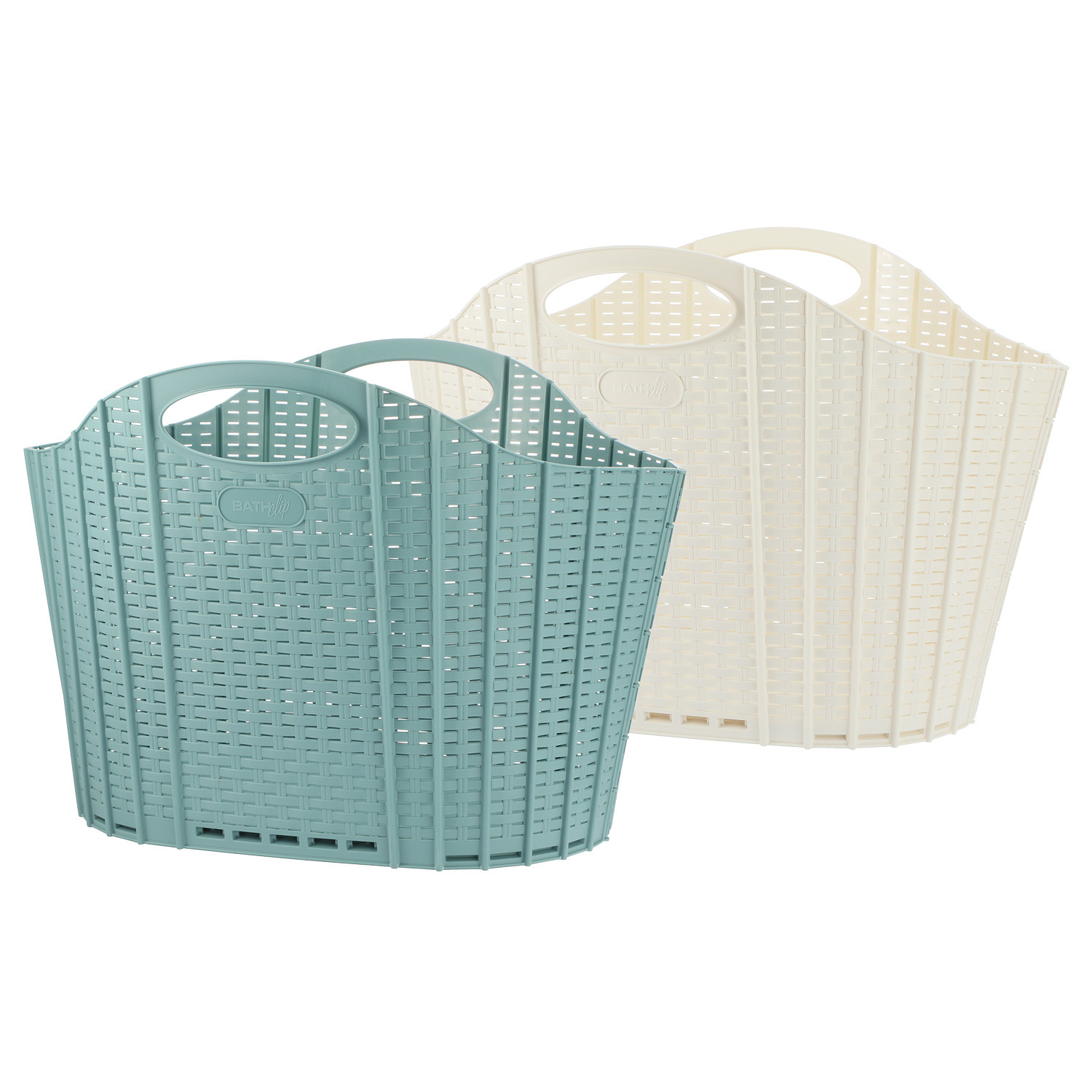 コンパクトに収納できる ハルサスタジオ 折りたためる ランドリーバスケット ２個セット