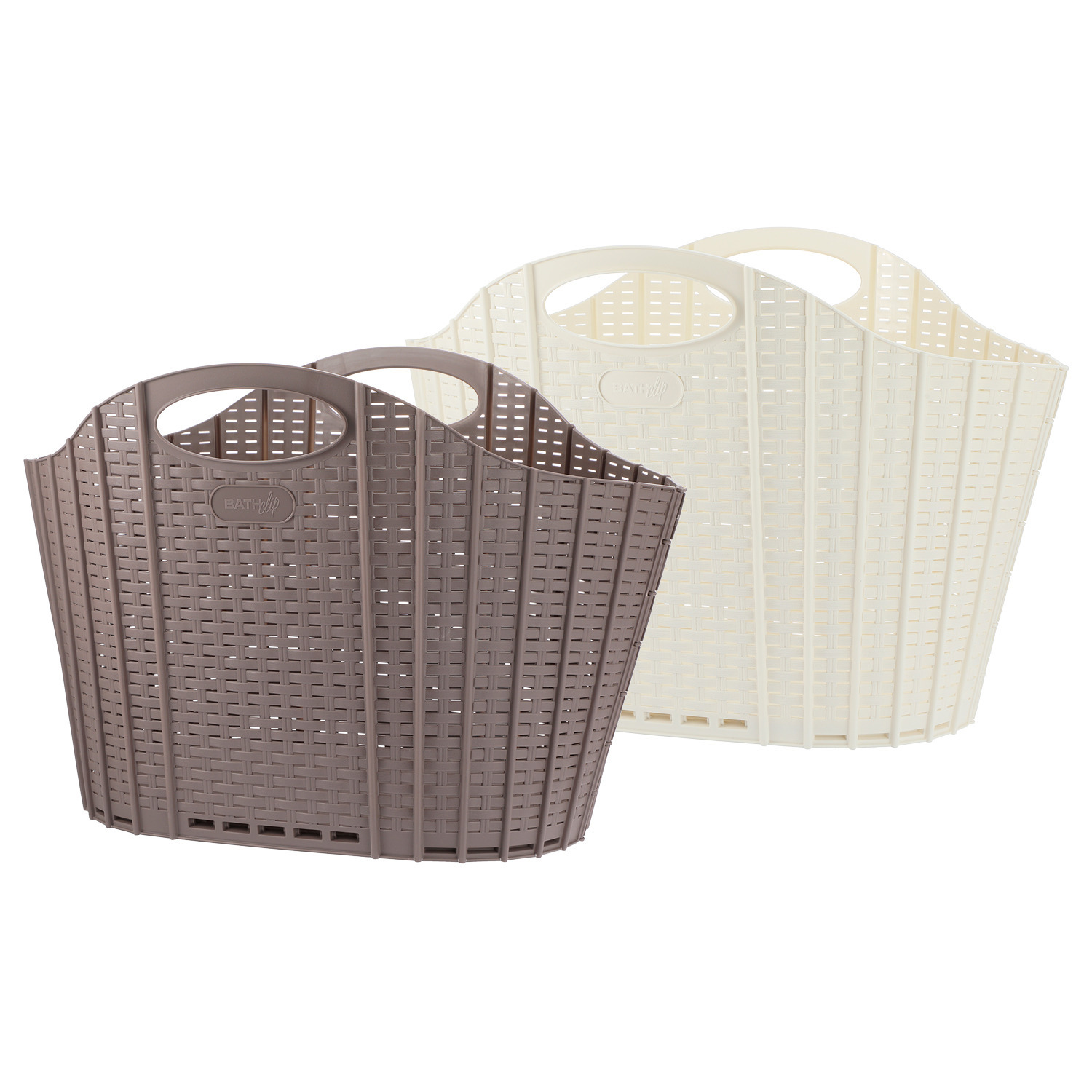 コンパクトに収納できる ハルサスタジオ 折りたためる ランドリーバスケット ２個セット