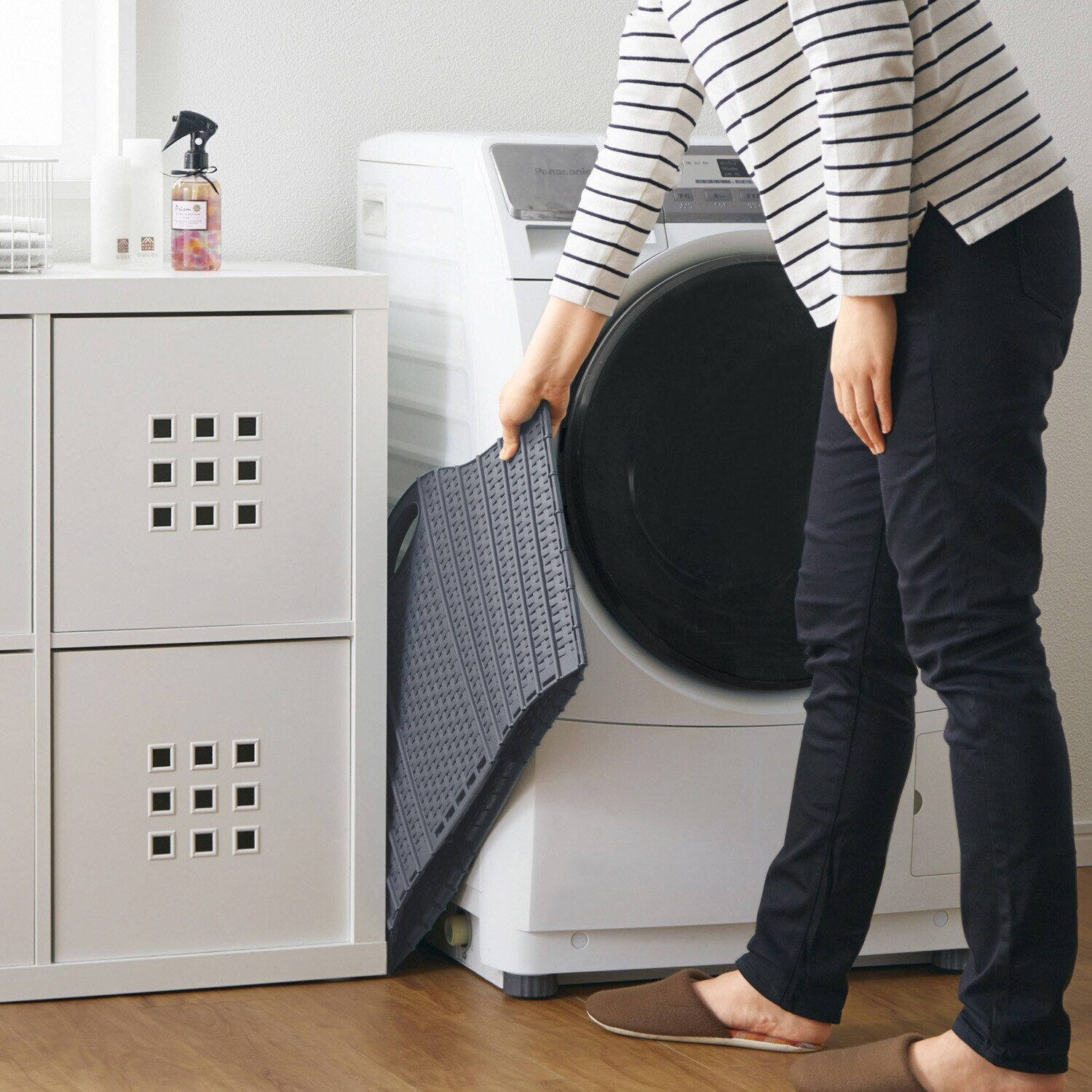 コンパクトに収納できる ハルサスタジオ 折りたためる ランドリーバスケット ２個セット