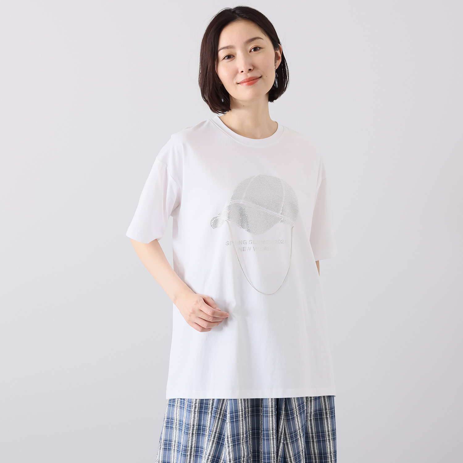 レミアフォー キャップモティーフ チェーン付 Ｔシャツ