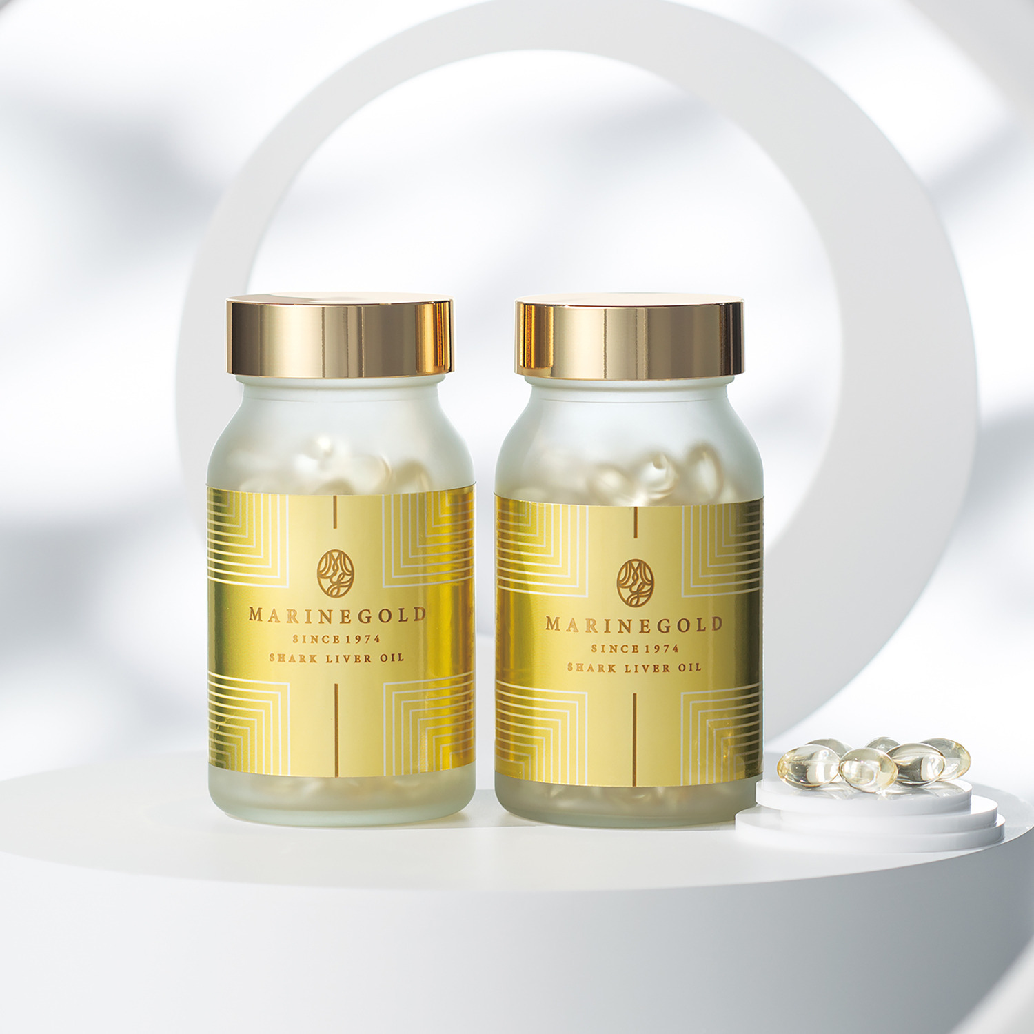飲む美容オイル 深海鮫肝油サプリメント “マリンゴールド” 特別記念増量ボトル ２個セット 