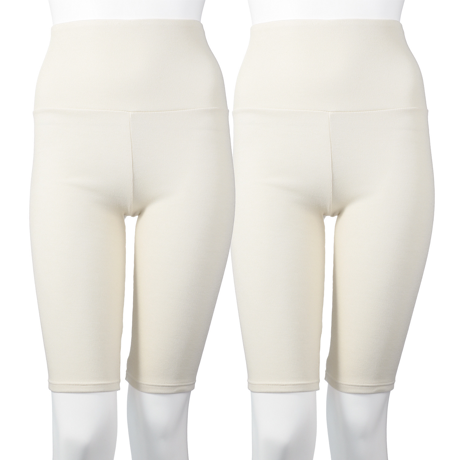 着まわし７デイズ ＜日本製＞ 吸湿発熱 腹巻付五分丈レギンス 同色２枚セット