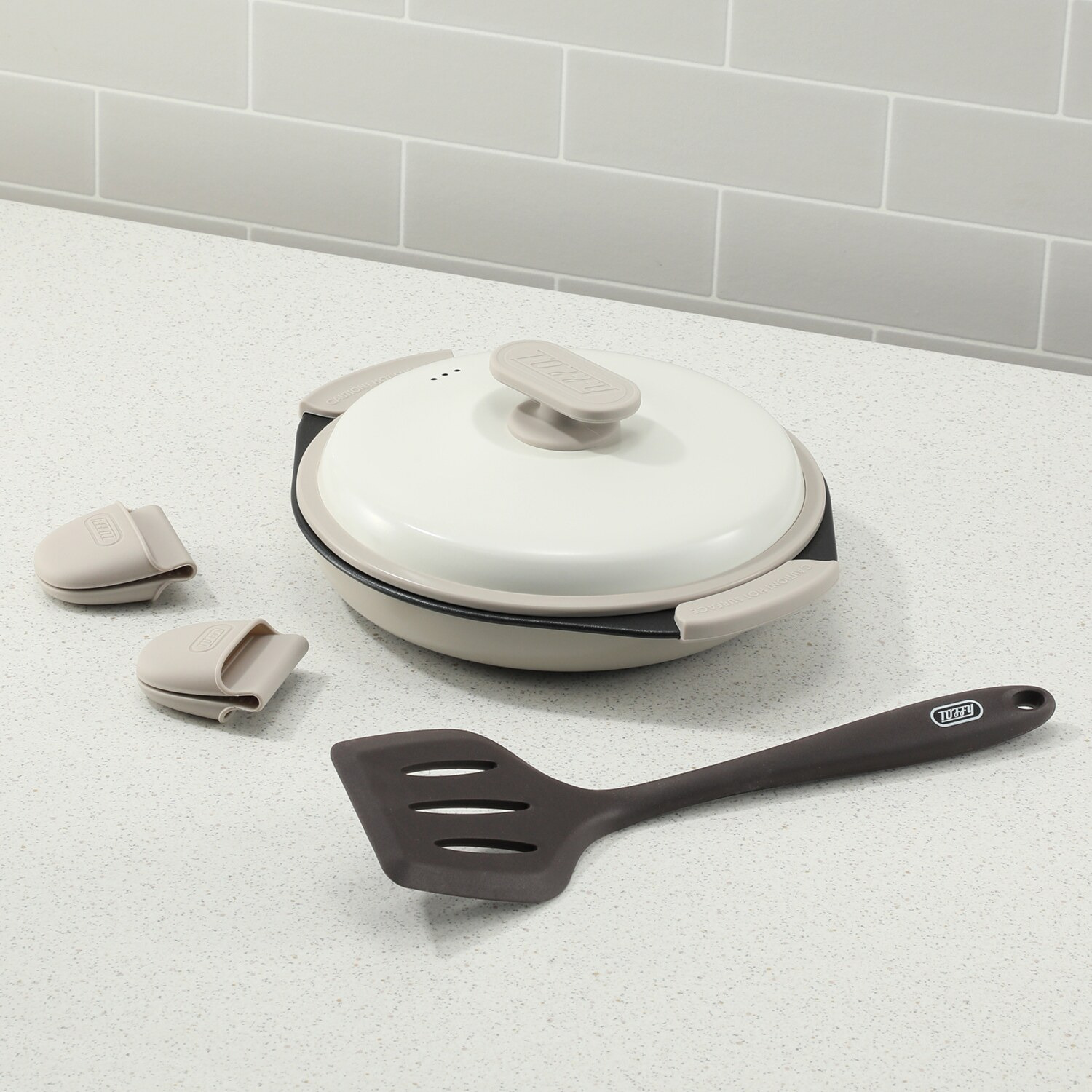 トフィー こだわりの波型プレートで こんがり焼き目！ おしゃれなデザインも魅力 電子レンジ用グリルパン 特別セット